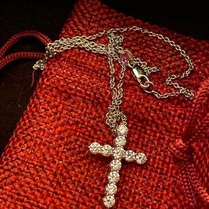 Roberto coin 18 kt. White gold chain necklace with 1.44 kt diamonds iwhite gold.